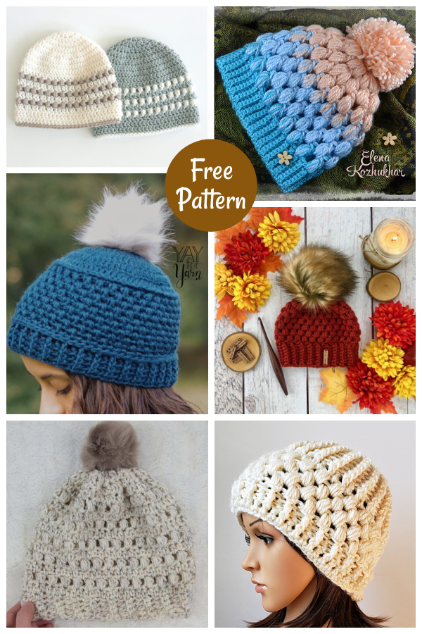 26+ Hat FREE Crochet Patterns and Crochet Beanie Patterns