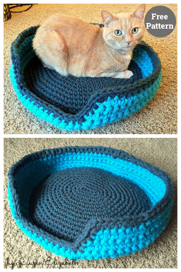 Sturdy and Comfy Cat Bed Free Crochet Pattern Cool Creativities