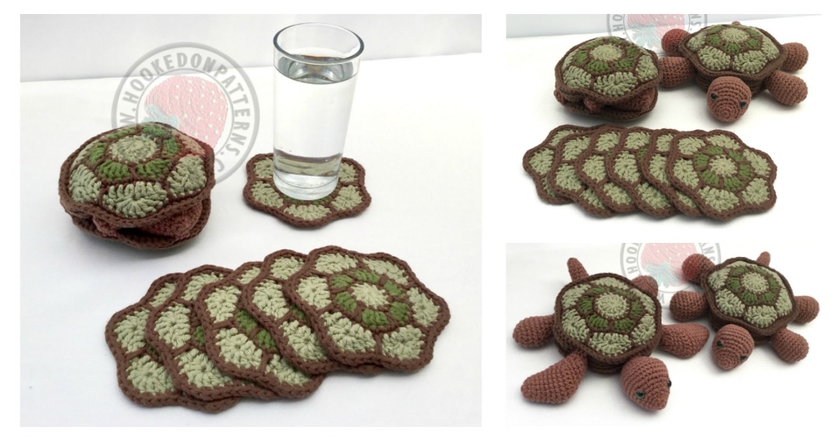 Turtle Coaster Sets Crochet Pattern