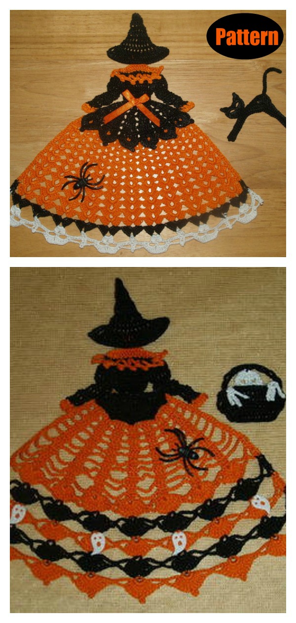 Halloween Witch Lace Doily Crochet Pattern Cool Creativities