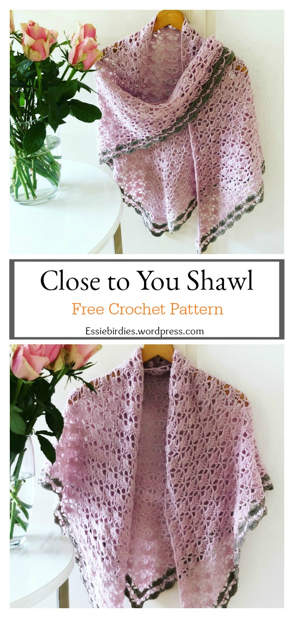 5 Triangle Lace Shawl Free Crochet Pattern