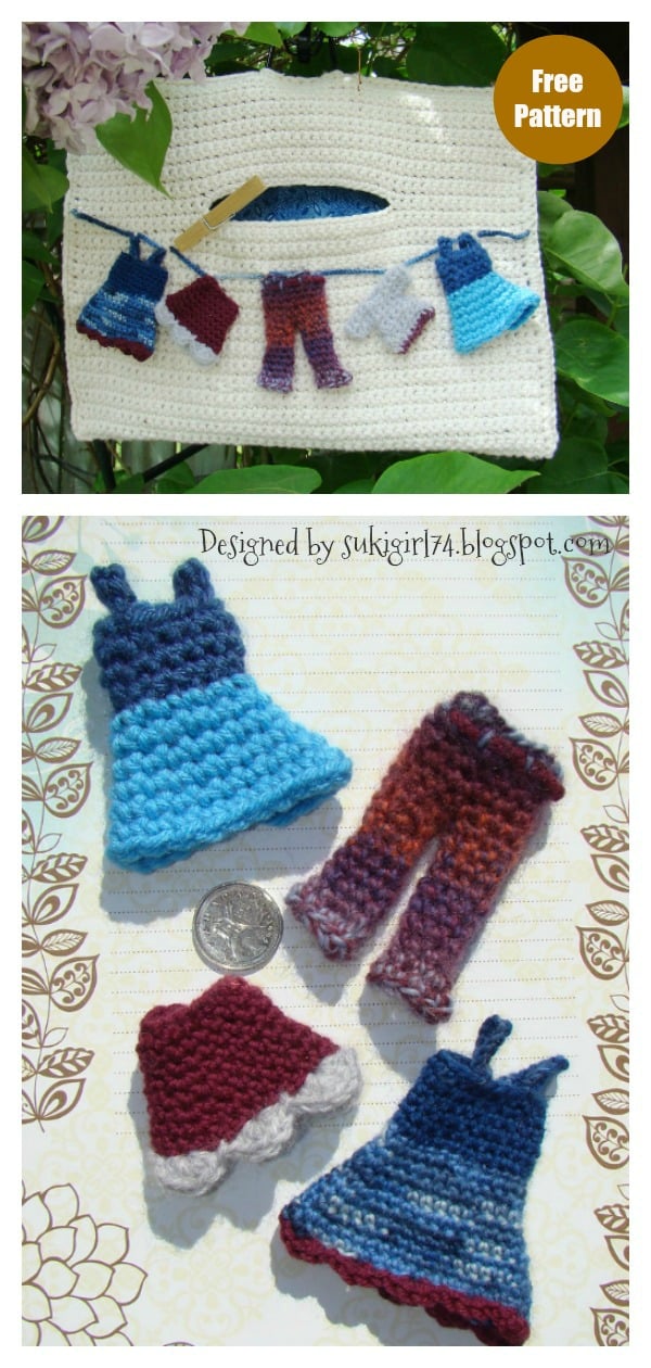 Peg Bag Free Crochet Pattern