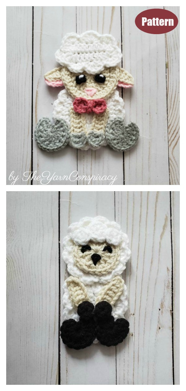 8 Sheep Applique Free Crochet Pattern and Paid Page 2 of 2