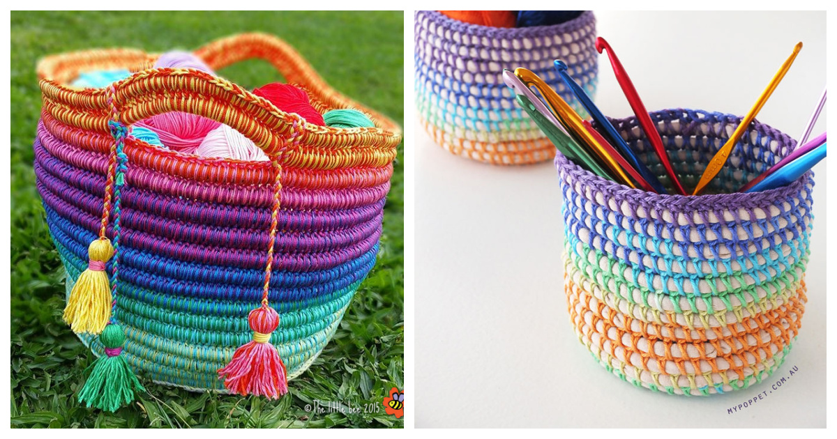 Coiled Basket Free Crochet Pattern Cool Creativities