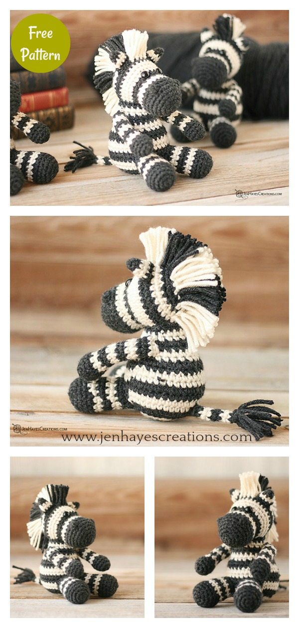 7 Amigurumi Zebra Free Crochet Pattern and Paid