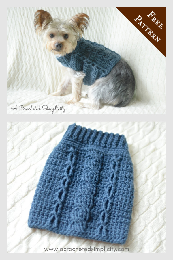 Kits & How To Sewing & Fiber Crochet Dog Coat Pattern All Sizes dog coat pattern PDF Dog Jacket