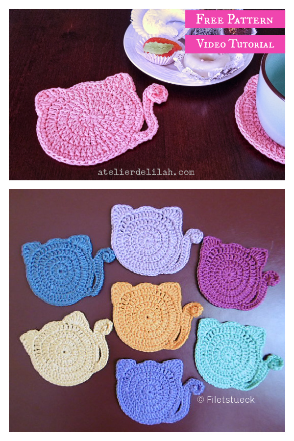 10+ Cat Coaster Crochet Patterns Page 3 of 3