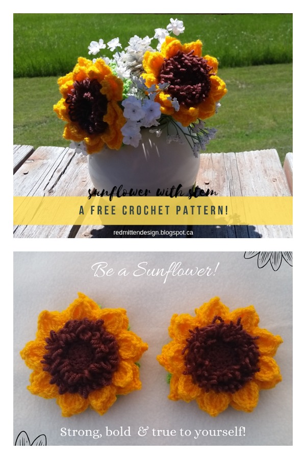 Sunflower Bouquet Free Crochet Pattern and Paid