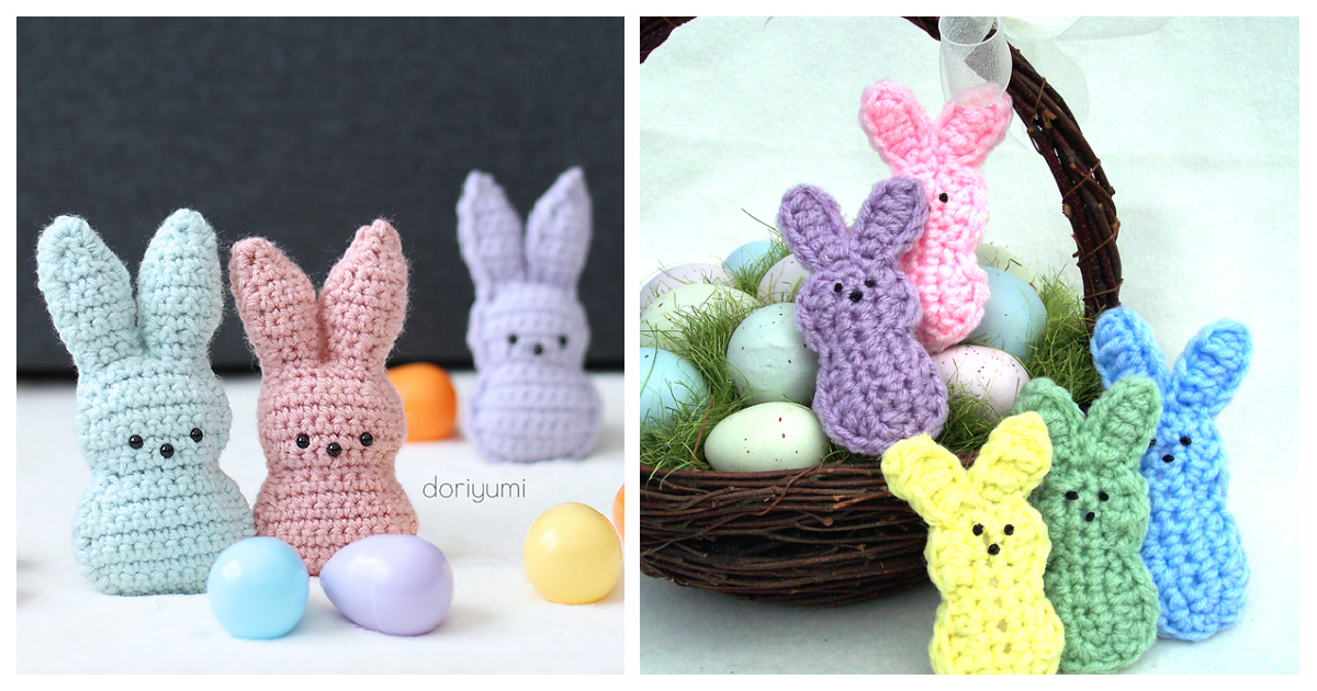 Easter Bunny Peeps Free Crochet Patterns Cool Creativities