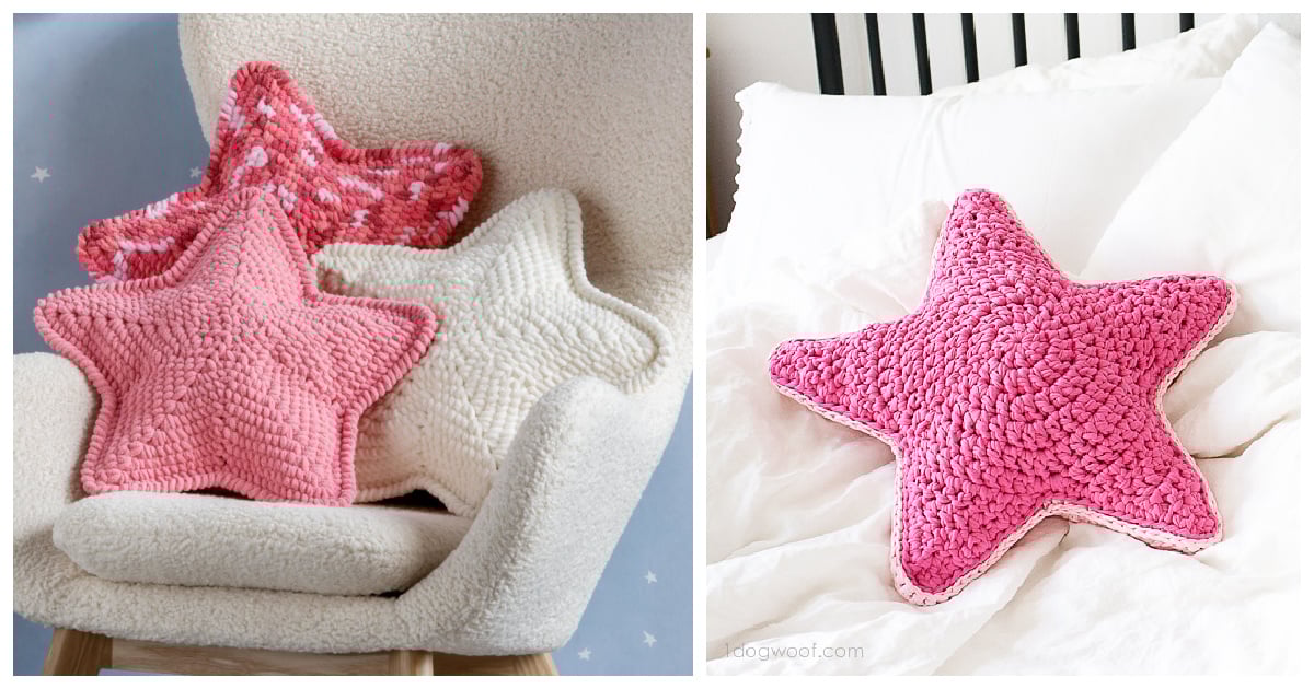 Star Pillow Free Crochet Pattern