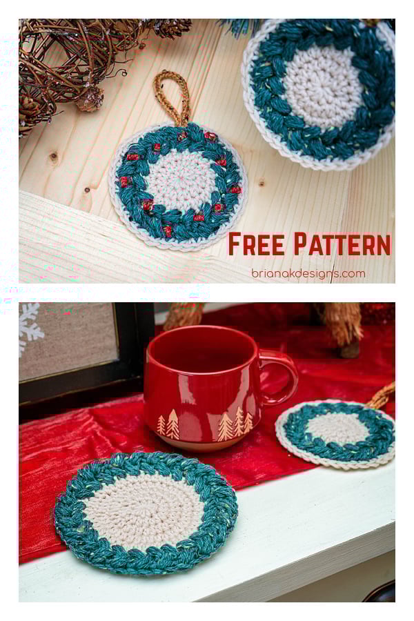 10 Christmas Coasters Free Crochet Patterns Page 2 of 3