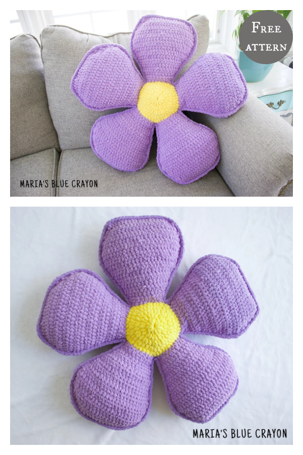 Flower Pillow Free Crochet Pattern Cool Creativities