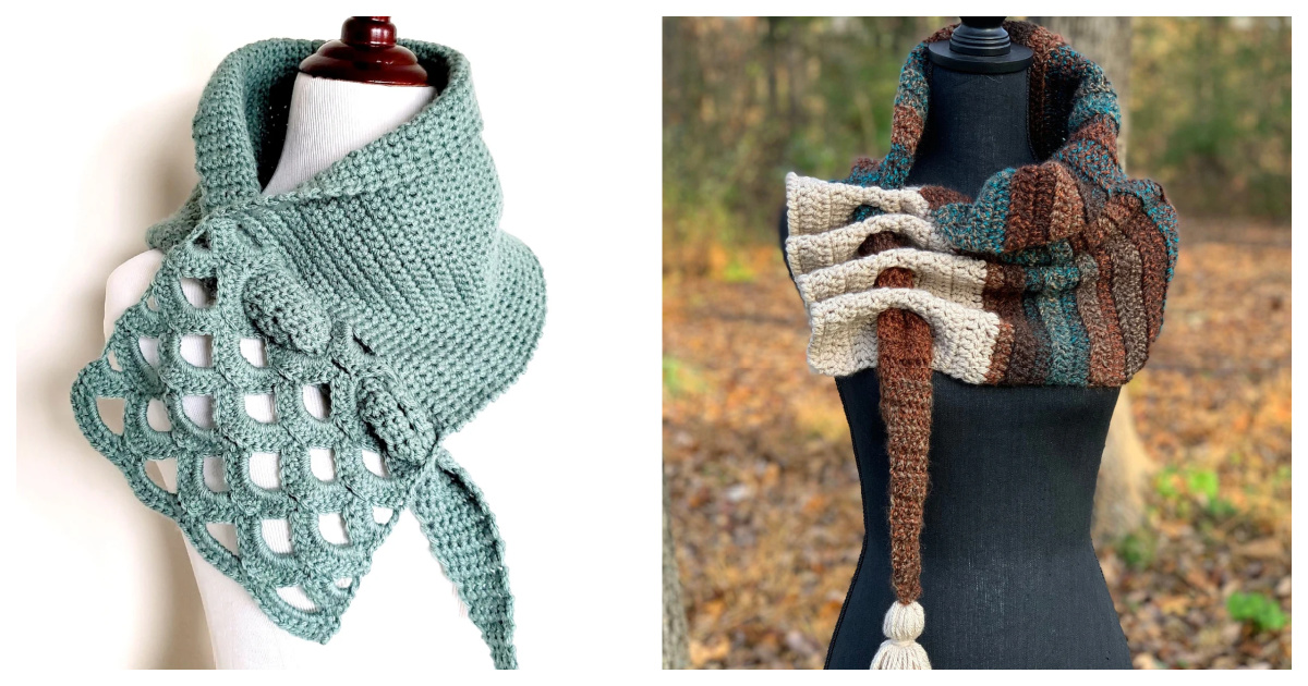 8 Triangle Keyhole Scarf Crochet Patterns Page 2 of 2 Cool Creativities