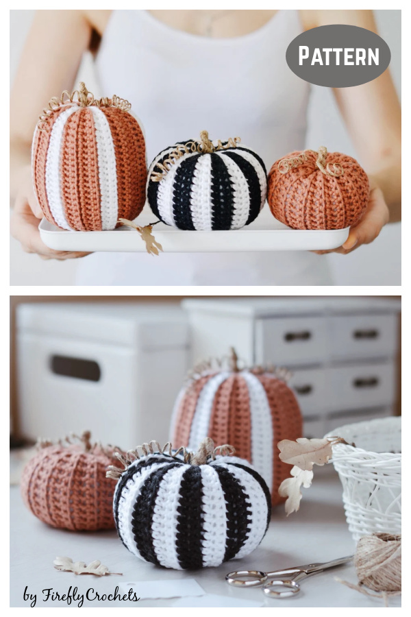 Halloween Striped Pumpkins Crochet Pattern Cool Creativities
