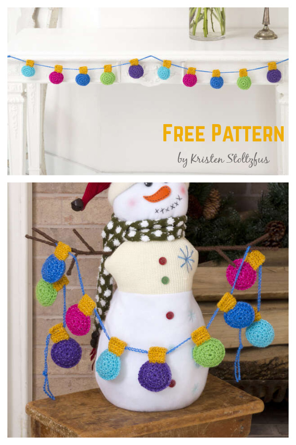 9 Christmas Lights Garland Free Crochet Pattern Page 2 of 3