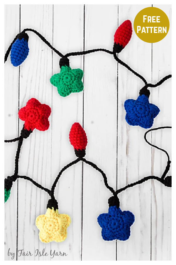 9 Christmas Lights Garland Free Crochet Pattern Page 2 of 3