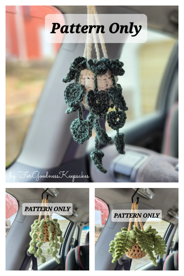 Mini Hanging Car Plant Crochet Patterns Cool Creativities