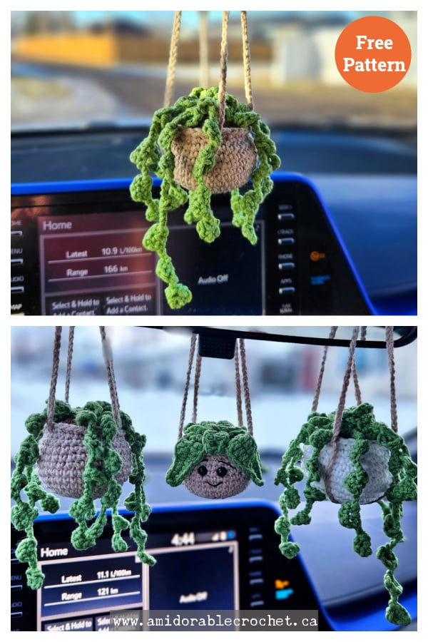 5 Mini Hanging Plant Crochet Patterns