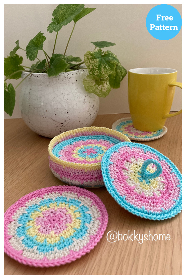 10+ Coasters and Holder Set Crochet Patterns