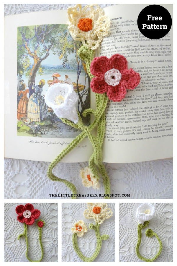 10+ Flower Bookmark Crochet Patterns Page 2 of 3