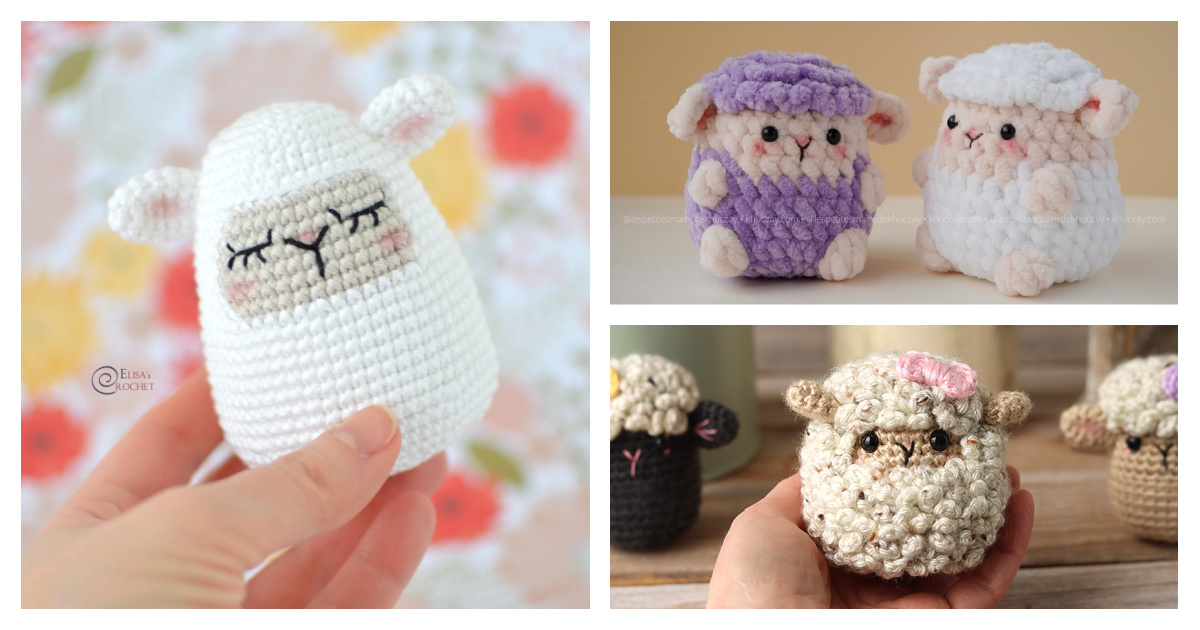6 Sheep Easter Egg Crochet Patterns