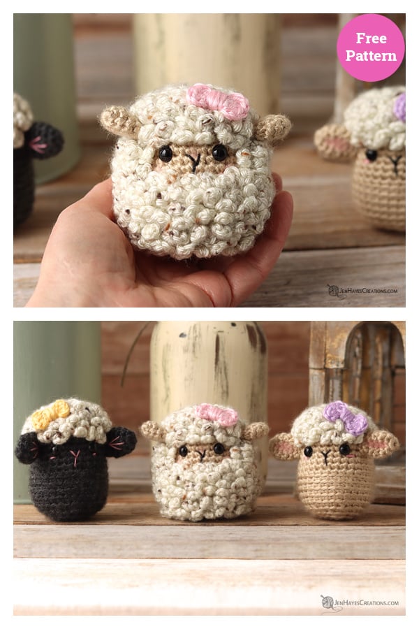 6 Sheep Easter Egg Crochet Patterns