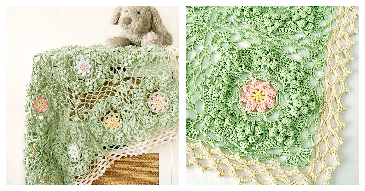 Wildflower Blanket Free Crochet Pattern