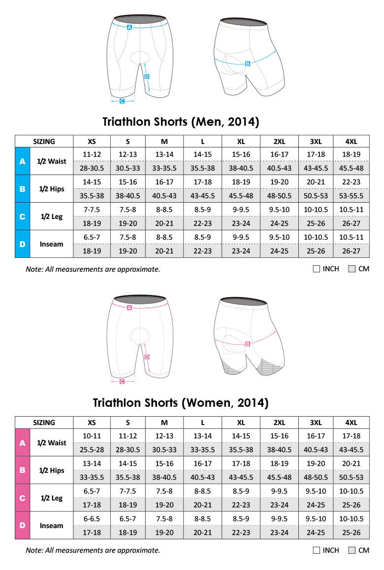 Sizing Charts
