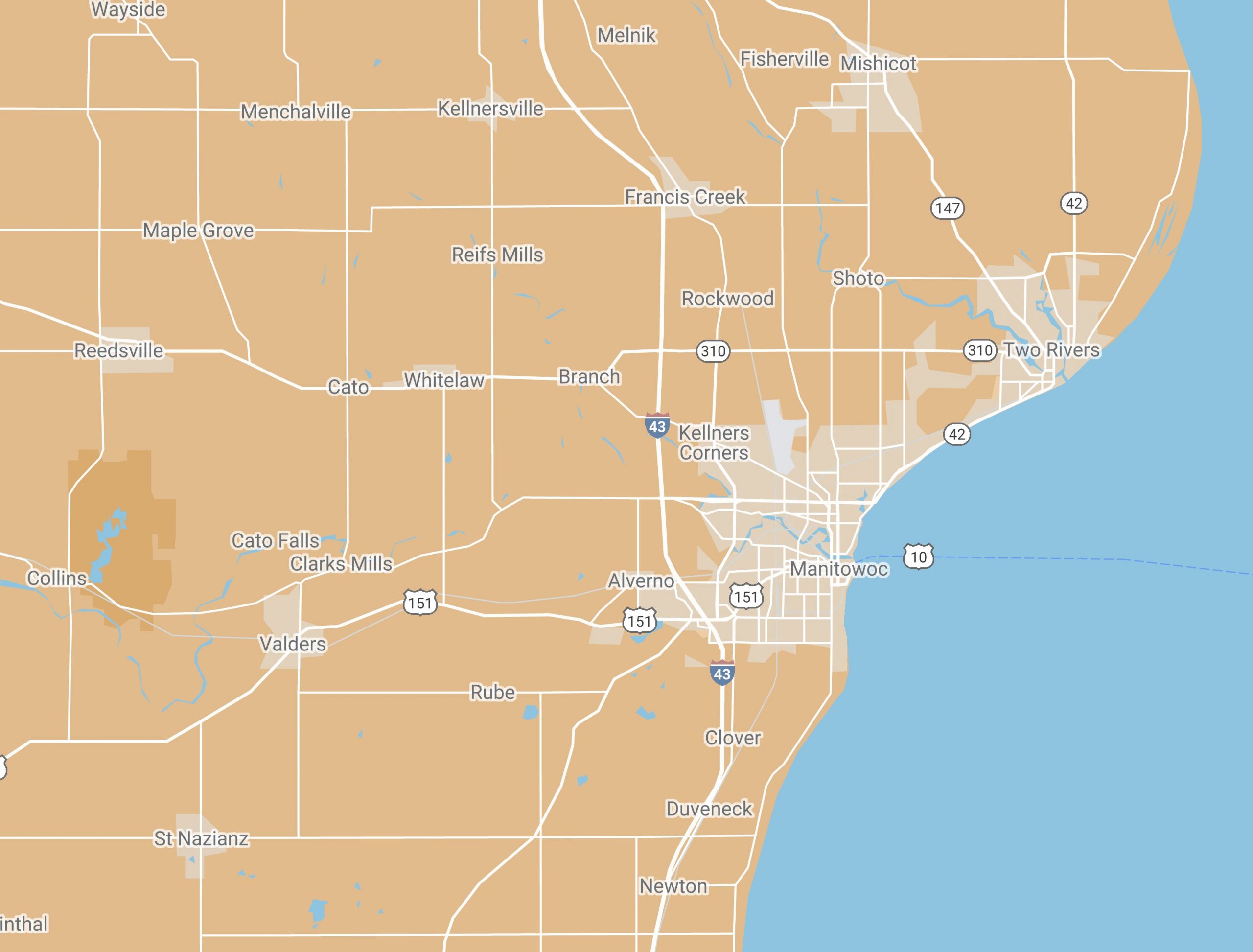 manitowoccountymap Coolest Coast® the Manitowoc County Mindset on