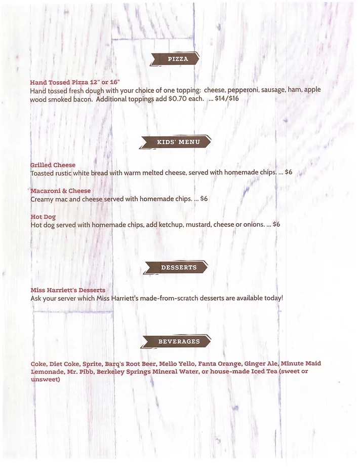 Treetop Restaurant & Lounge Berkeley Springs, WV