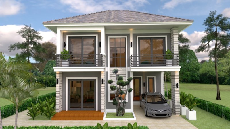 Three Bedroom Two Storey House Plan With 96 Sq. M. Floor Area Cool