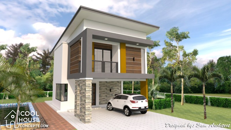 Two Storey House Plan with 3 Bedrooms & 2Car Garage Cool House Concepts
