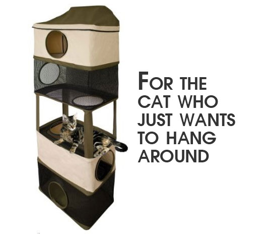 Door mounted hanging cat tower CoolKittyCondos
