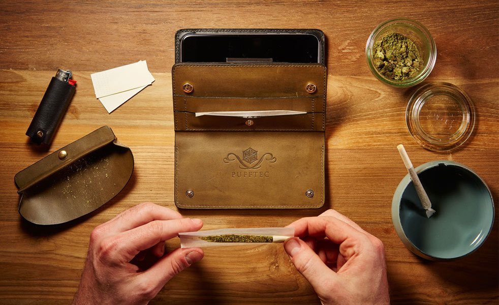 Pufftec Premium Leather Smoking Accessories Cool Material