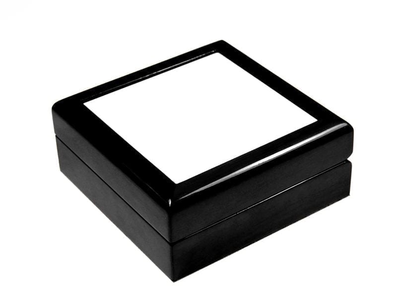 Wooden Keepsake Box Black 4″x4″ (WB44K) CoolMo Design Demo
