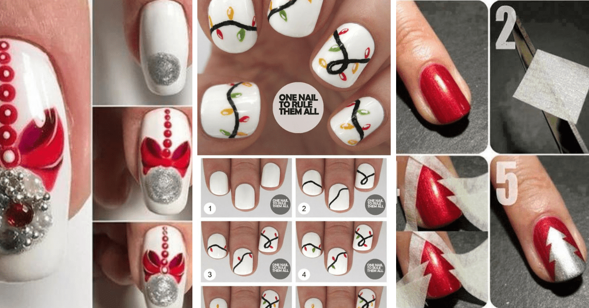 Christmas Nails Step By Step Nails for Christmas Step by Step