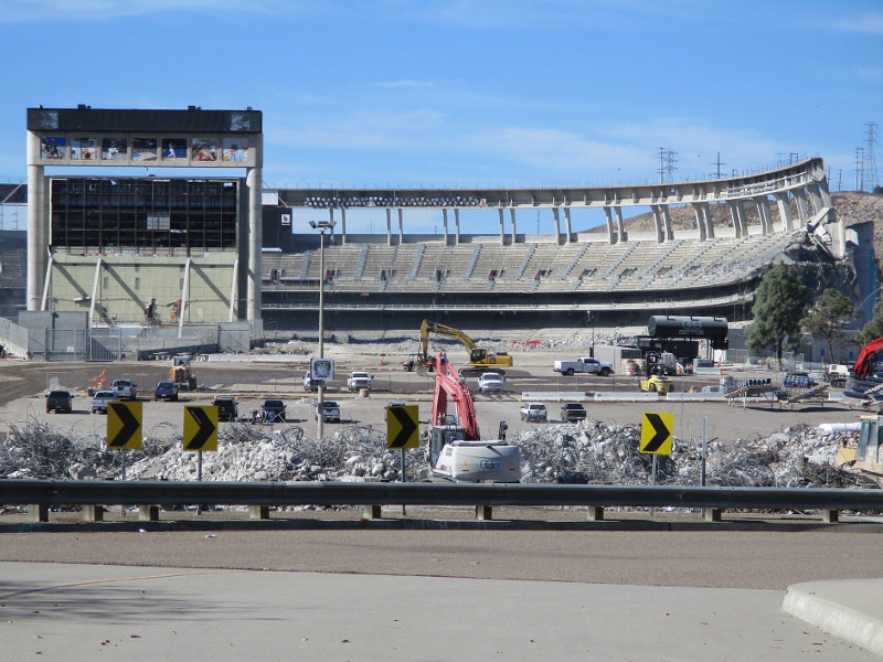 Demolition of San Diego Stadium is underway! Cool San Diego Sights!
