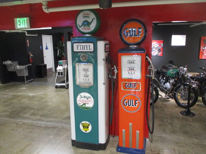 Antique gas pumps at Automotive Museum! Cool San Diego Sights!