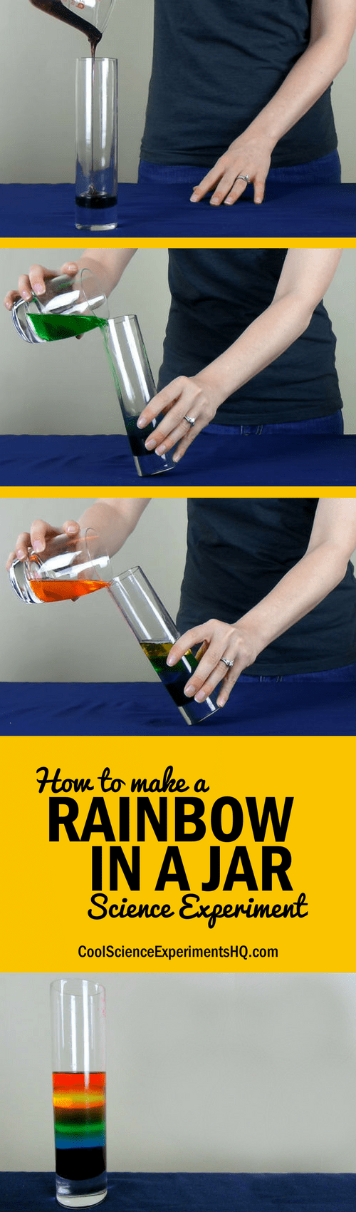 Rainbow in a Jar Science Experiment