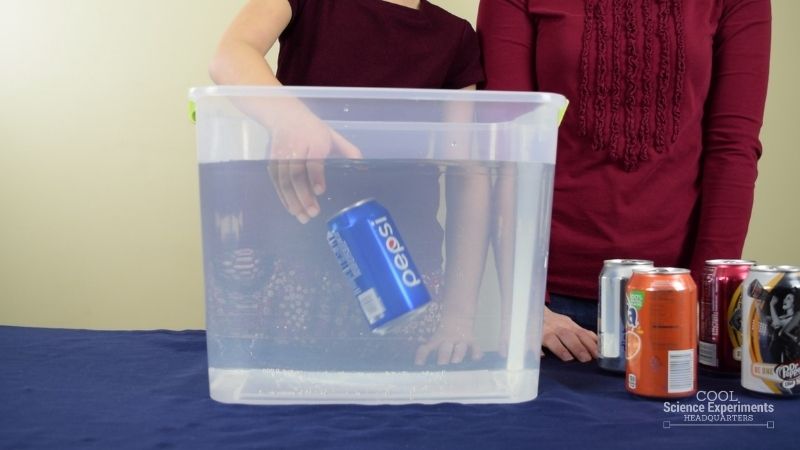 Floating And Sinking Pop Cans Science Experiment
