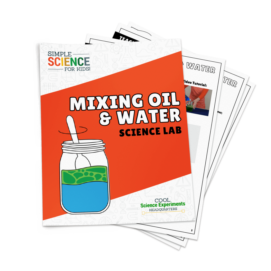 Mixing Oil & Water Science Experiment