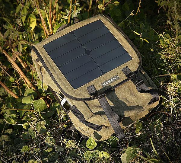 Backpack with Solar Panel Charger