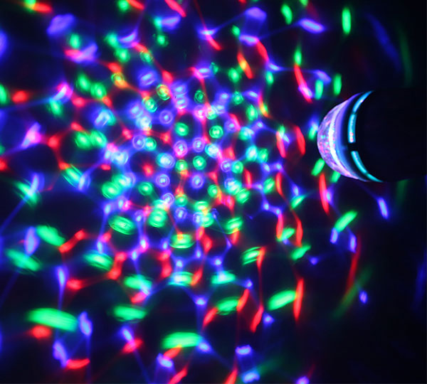 Rotating LED Disco Light Bulb