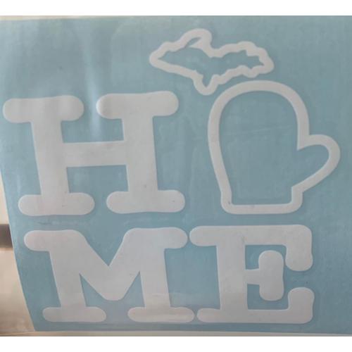 Michigan Home Decal with Mitten