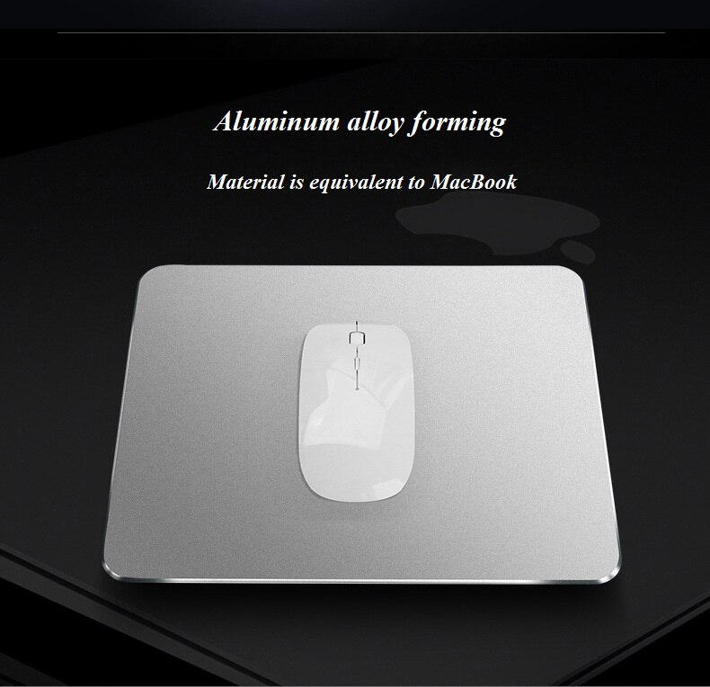 Aluminum Alloy Smooth Mouse Pad 240x180/300mm Hard Metal Slim Desk Mat