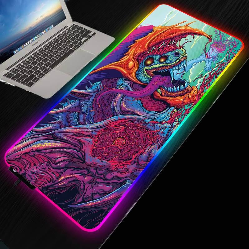 XGZBig Large Gaming RGB Mousepad XL Gamer Mat Mouse Pad for Cs Go Hyper