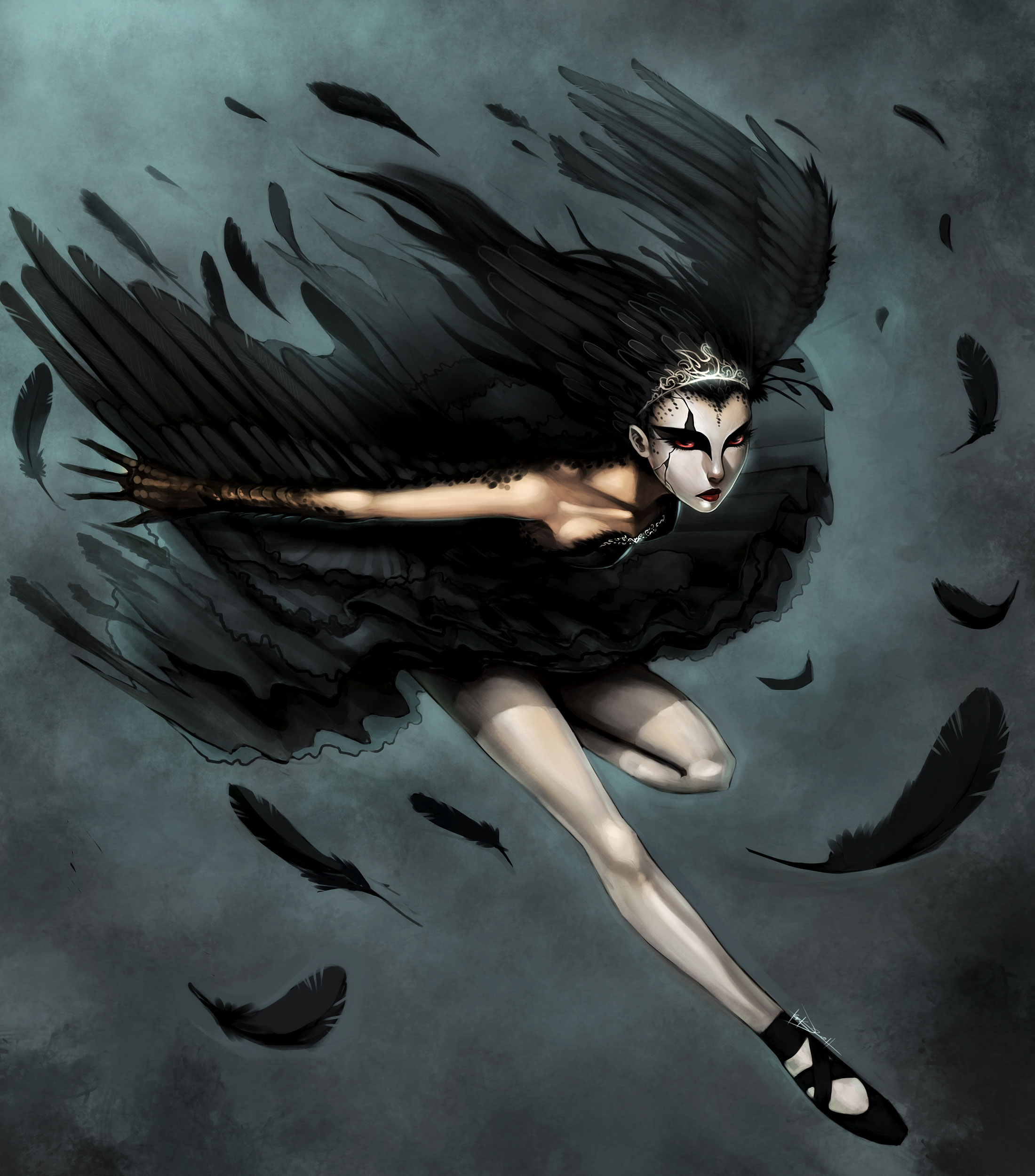 Black Swan Digital paintings, Illustrations, MoviesCoolvibe Digital Art