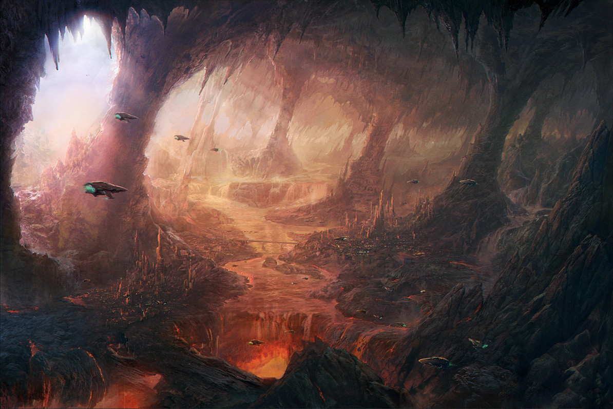 Underground city by Marta de Andrés Concept art, Digital paintings