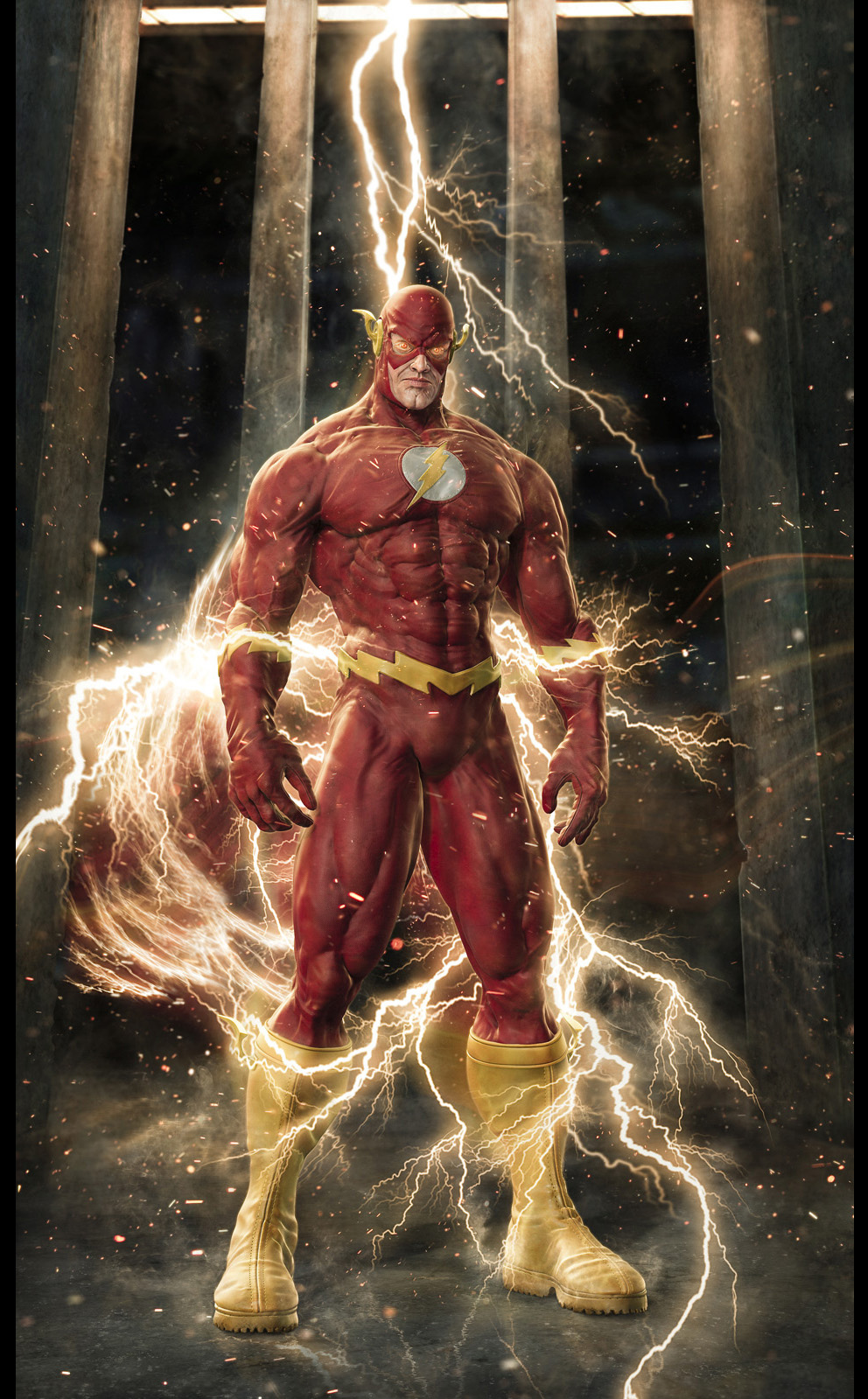 Portrait The Flash Fastest Man Alive 3D, Fantasy