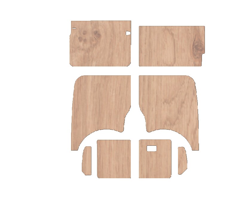 VW T5/6 Ply Lining Barn Doors Vanshades (SWB) Coolwhip Campervan